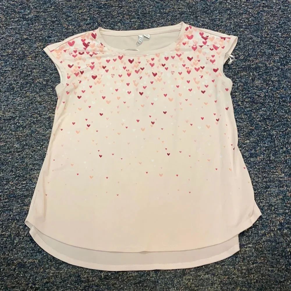 Elle Pink Heart Top sz. S